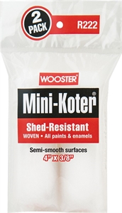 Picture of  Wooster 4" x 3/8" Mini-Koter Shed-Resistant Mini Roller Cover (2pk)